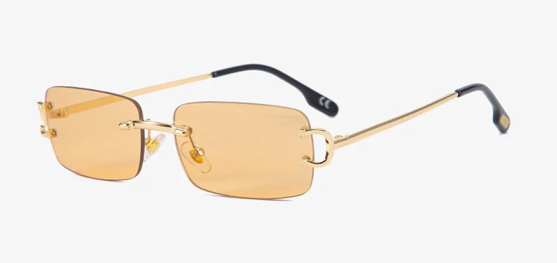 Rectangular sunglasses rimless | משקפי שמש לנשים