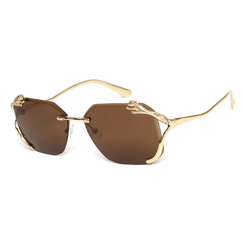 Square Rimless Sunglasses Women | משקפי שמש לנשים