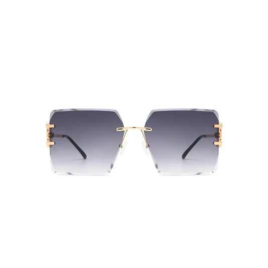 Square Rimless Sunglasses Oversized | משקפי שמש לנשים