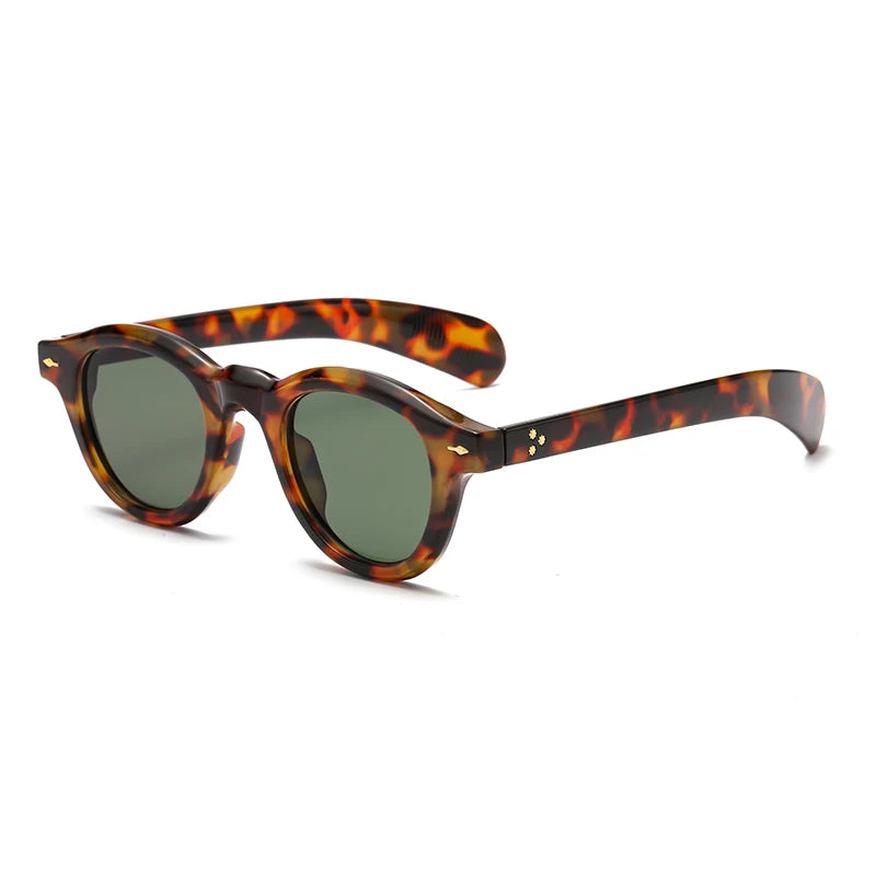 Fashion Oval Leopard Print Sun Glasses | משקפי שמש לגברים