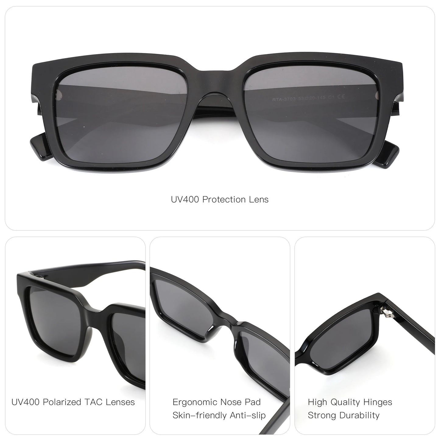 Men's Square Sunglasses | משקפי שמש לגברים