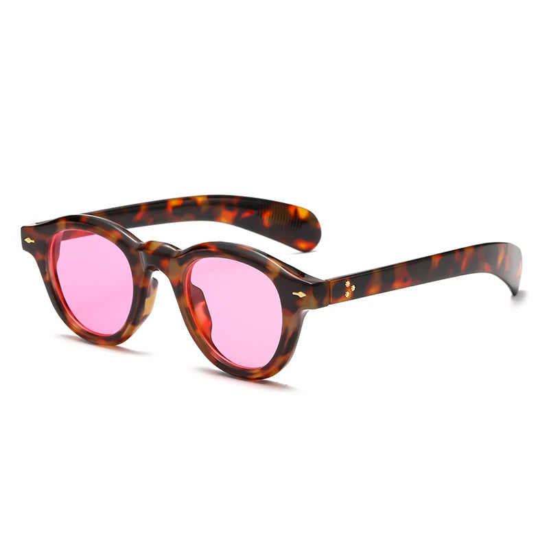 Fashion Oval Leopard Print Sun Glasses | משקפי שמש לגברים